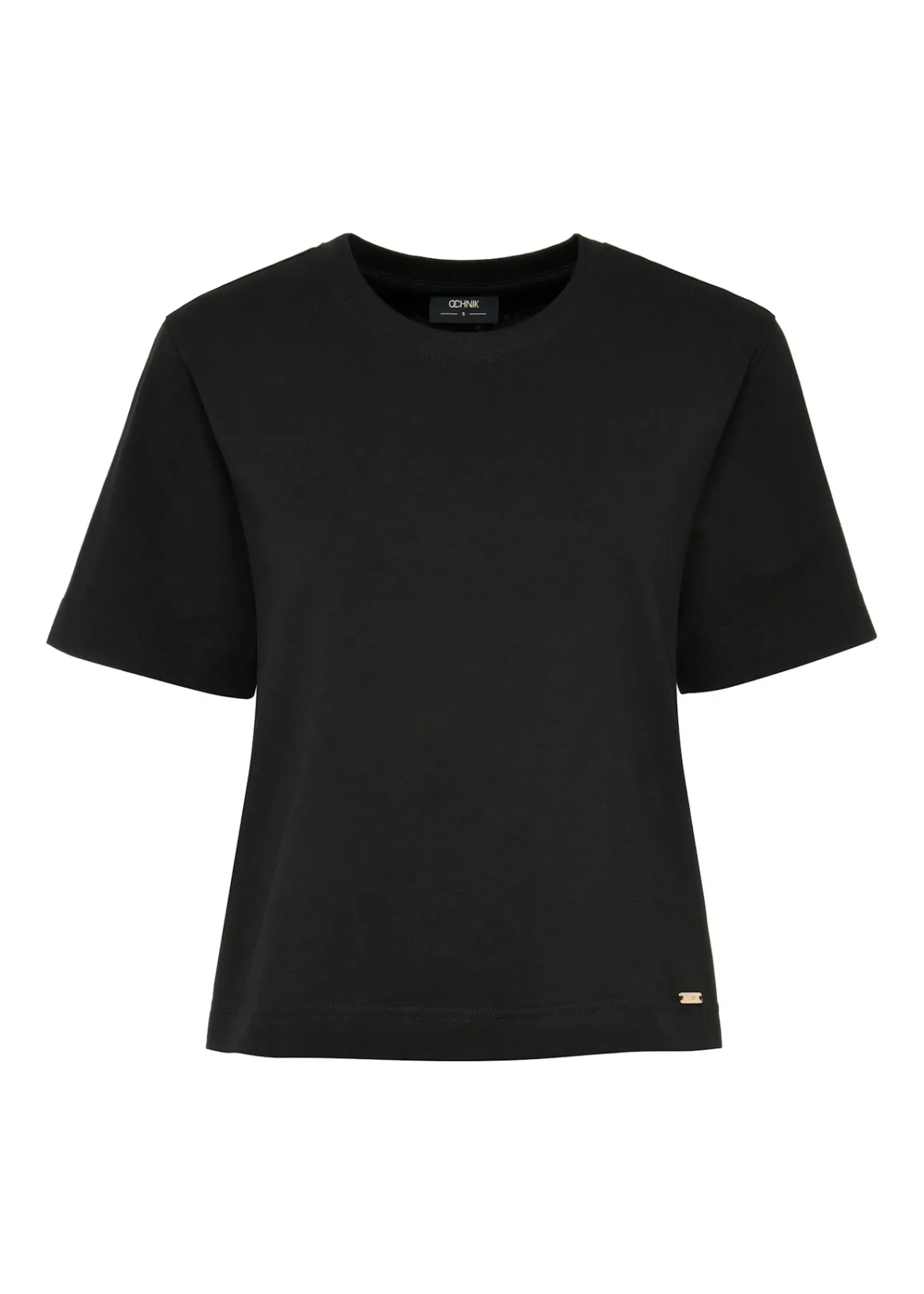 Bawełniany czarny T-shirt damski