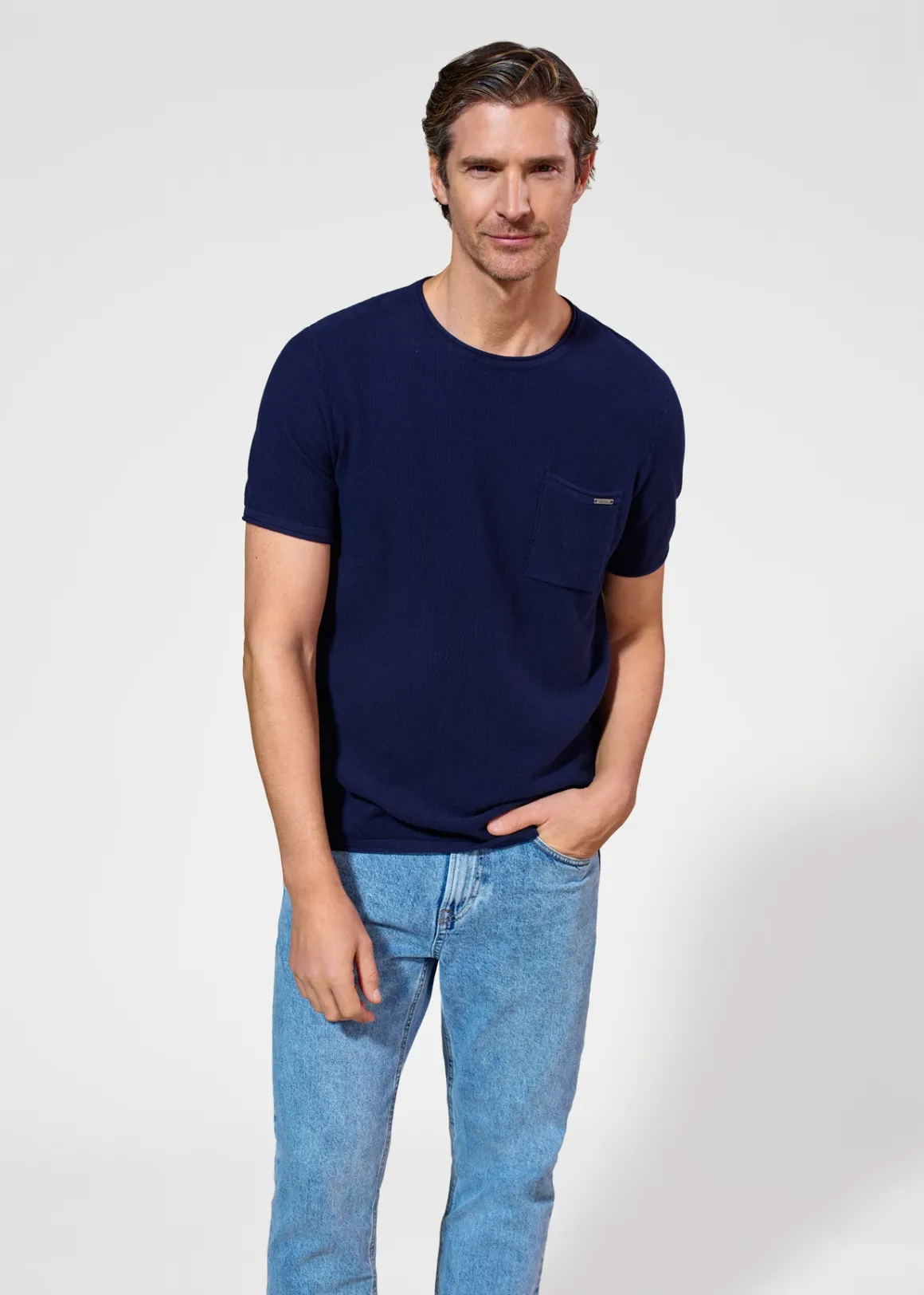 Bawełniany przewiewny T-shirt męski