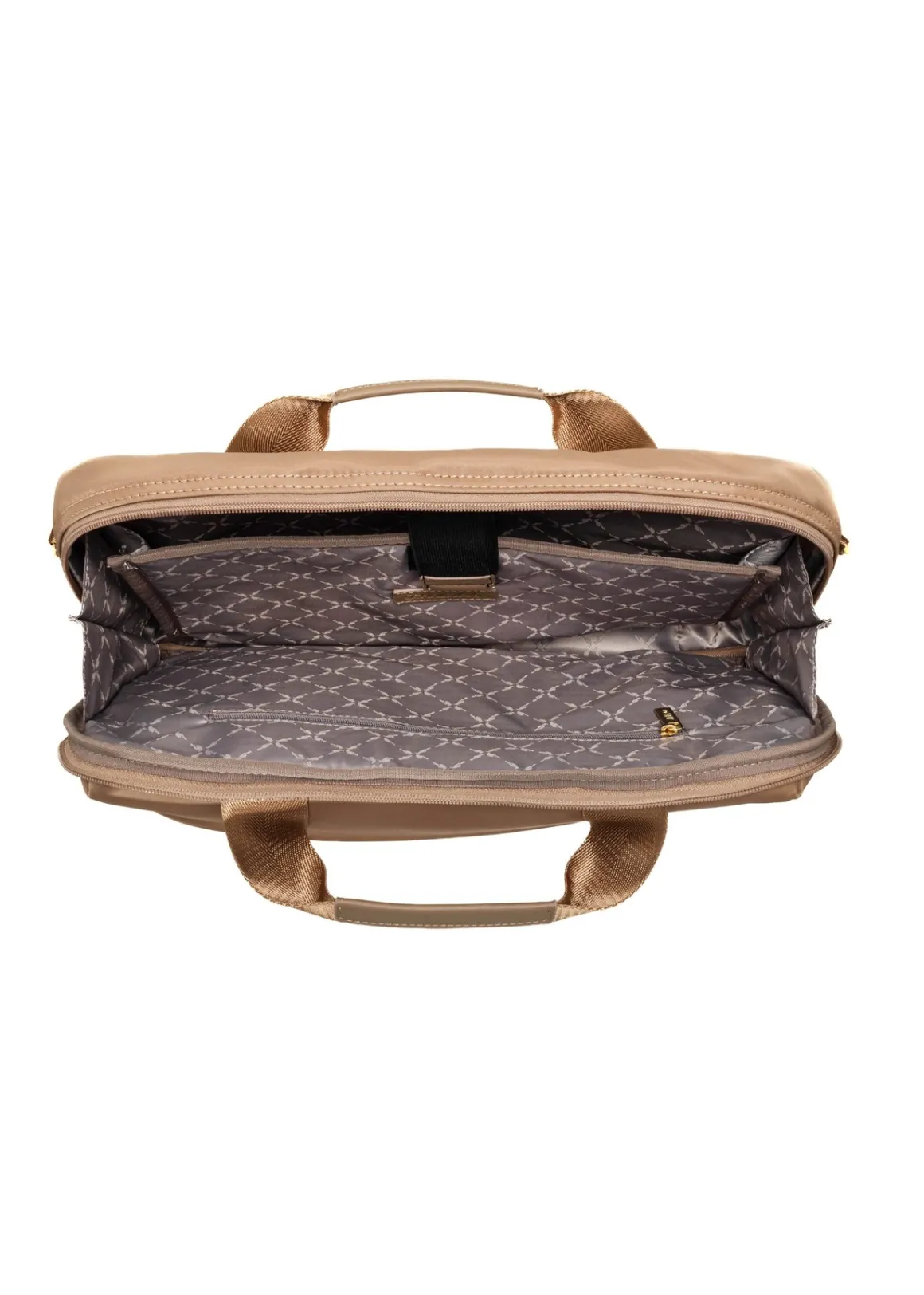 Beżowa duża torba damska na laptopa