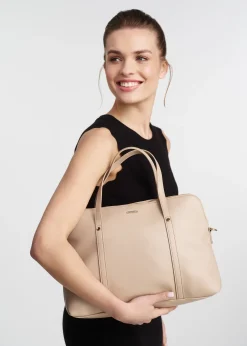 Beżowa elegancka torba damska