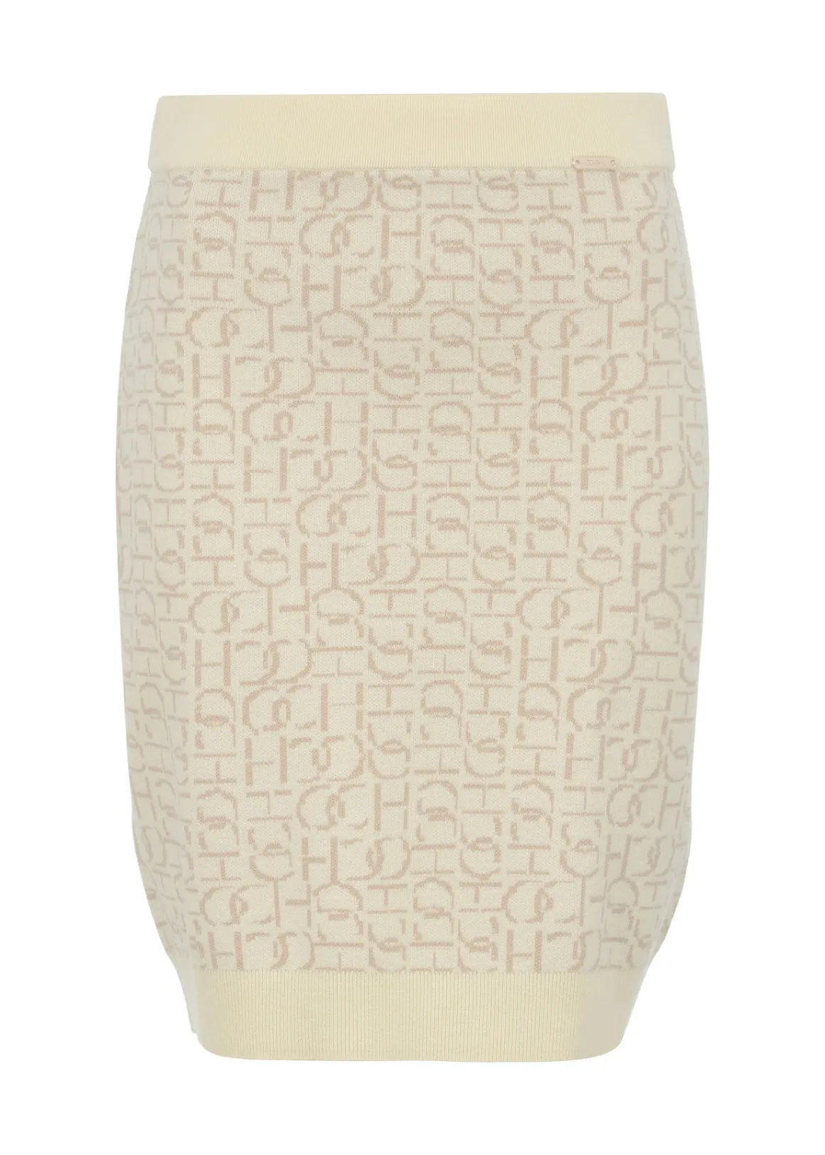 Beżowa spódnica w monogram
