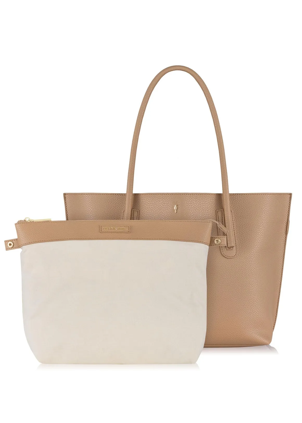 Beżowa torebka shopper damska