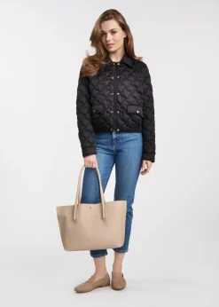 Beżowa torebka shopper damska