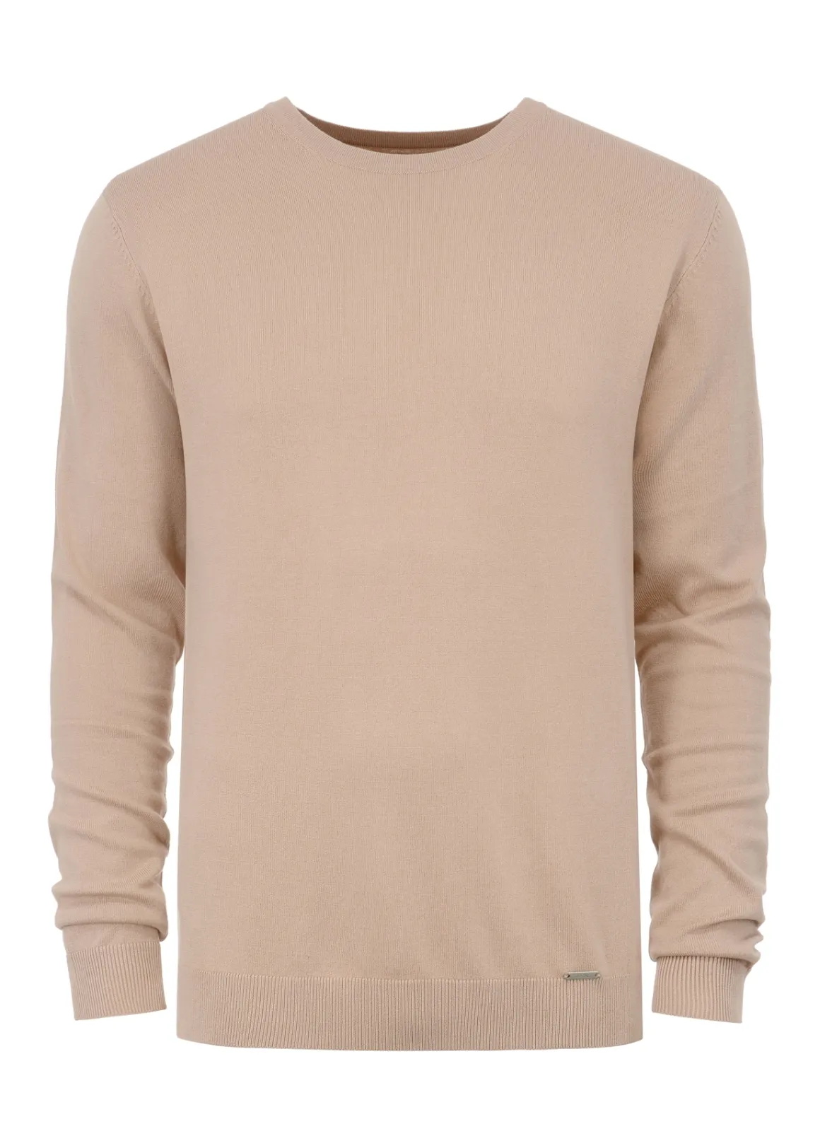 Beżowy sweter męski basic