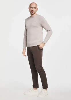 Beżowy sweter męski bawełniany