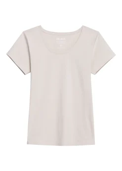 Beżowy T-shirt damski basic