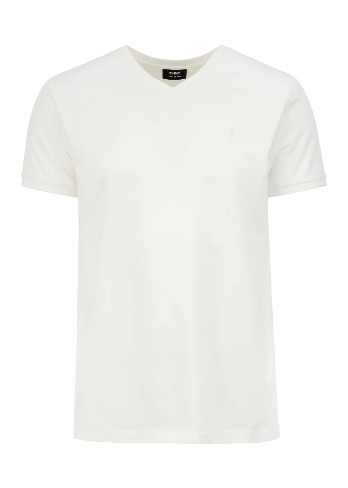 Biały basic T-shirt męski z logo