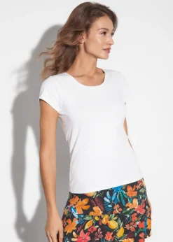 Biały T-shirt damski basic