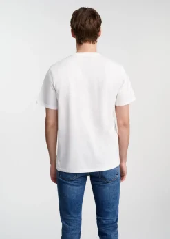 Biały t-shirt męski z logotypem