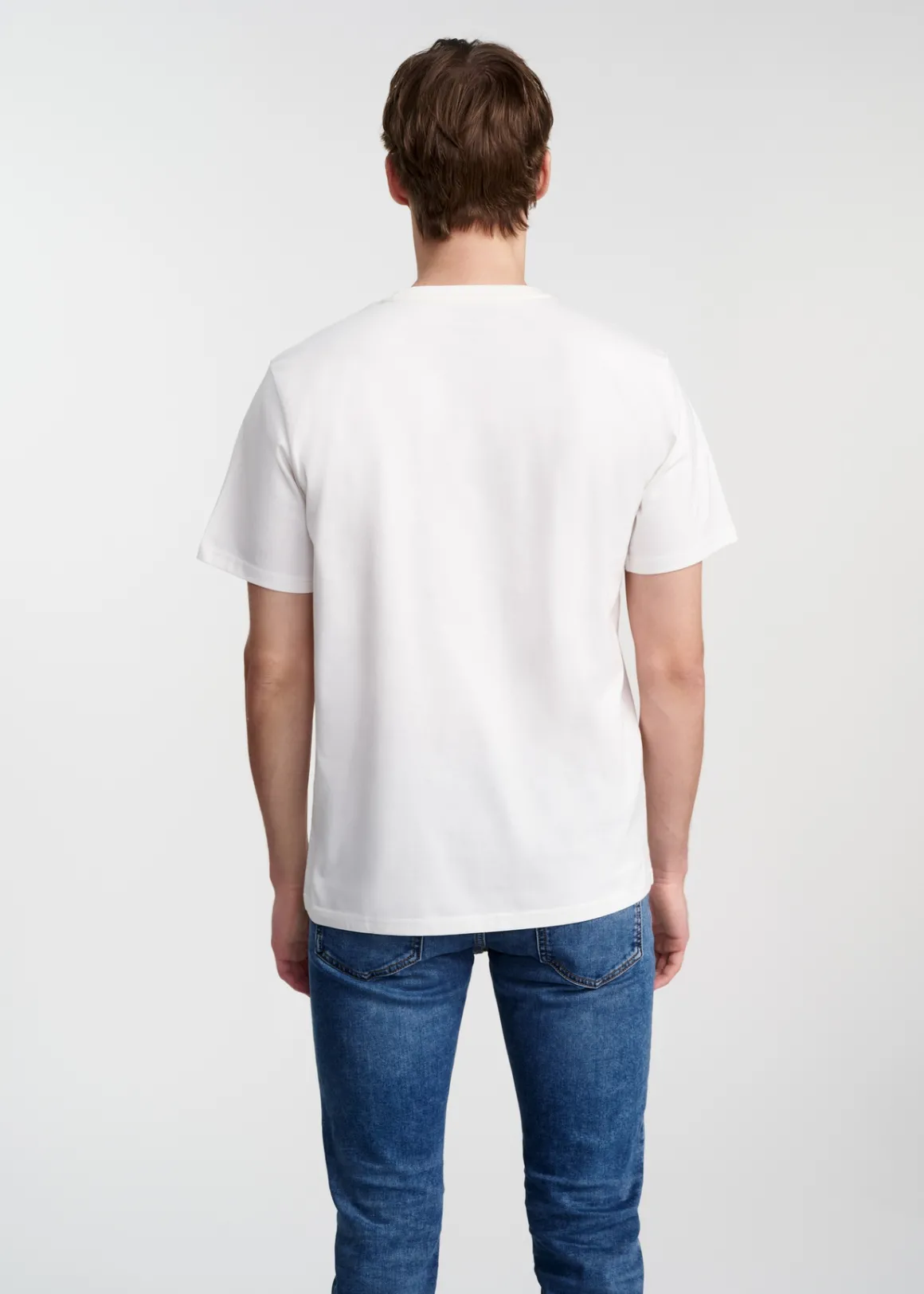 Biały t-shirt męski z logotypem
