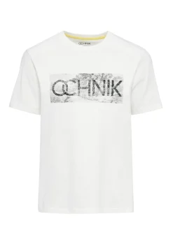 Biały t-shirt męski z logotypem