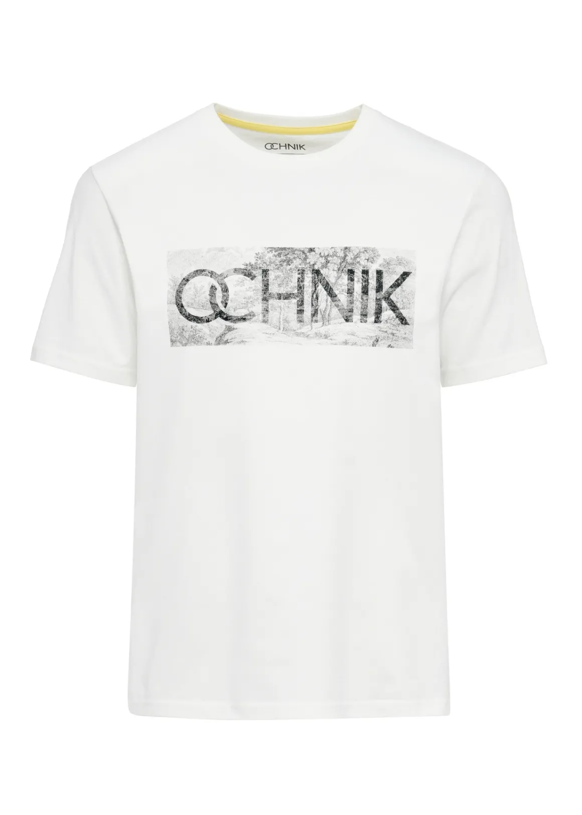 Biały t-shirt męski z logotypem