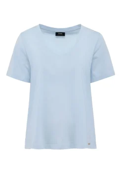 Błękitny t-shirt damski basic