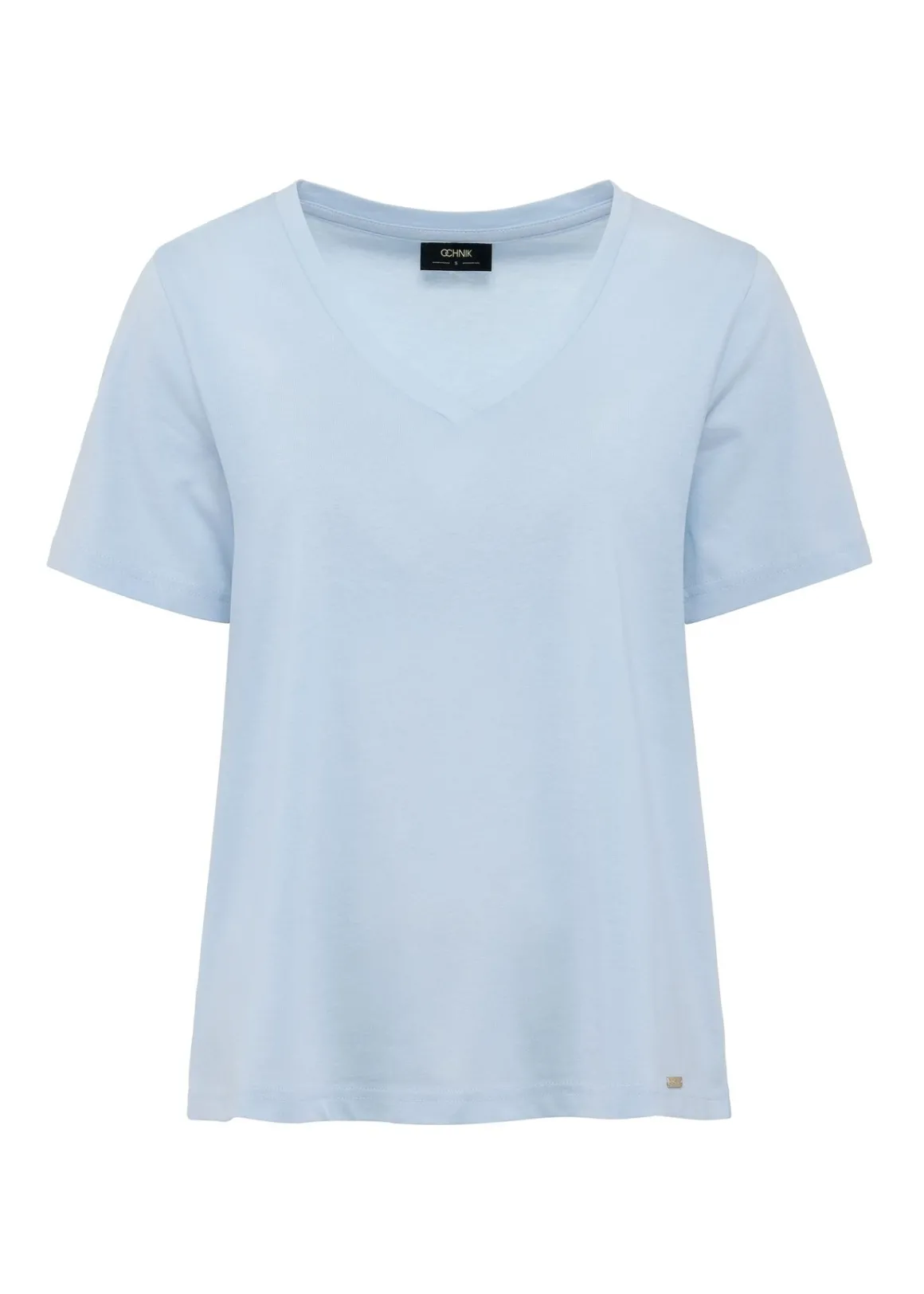 Błękitny t-shirt damski basic