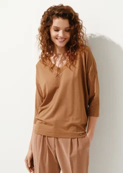 Bluzka damska w kolorze camel