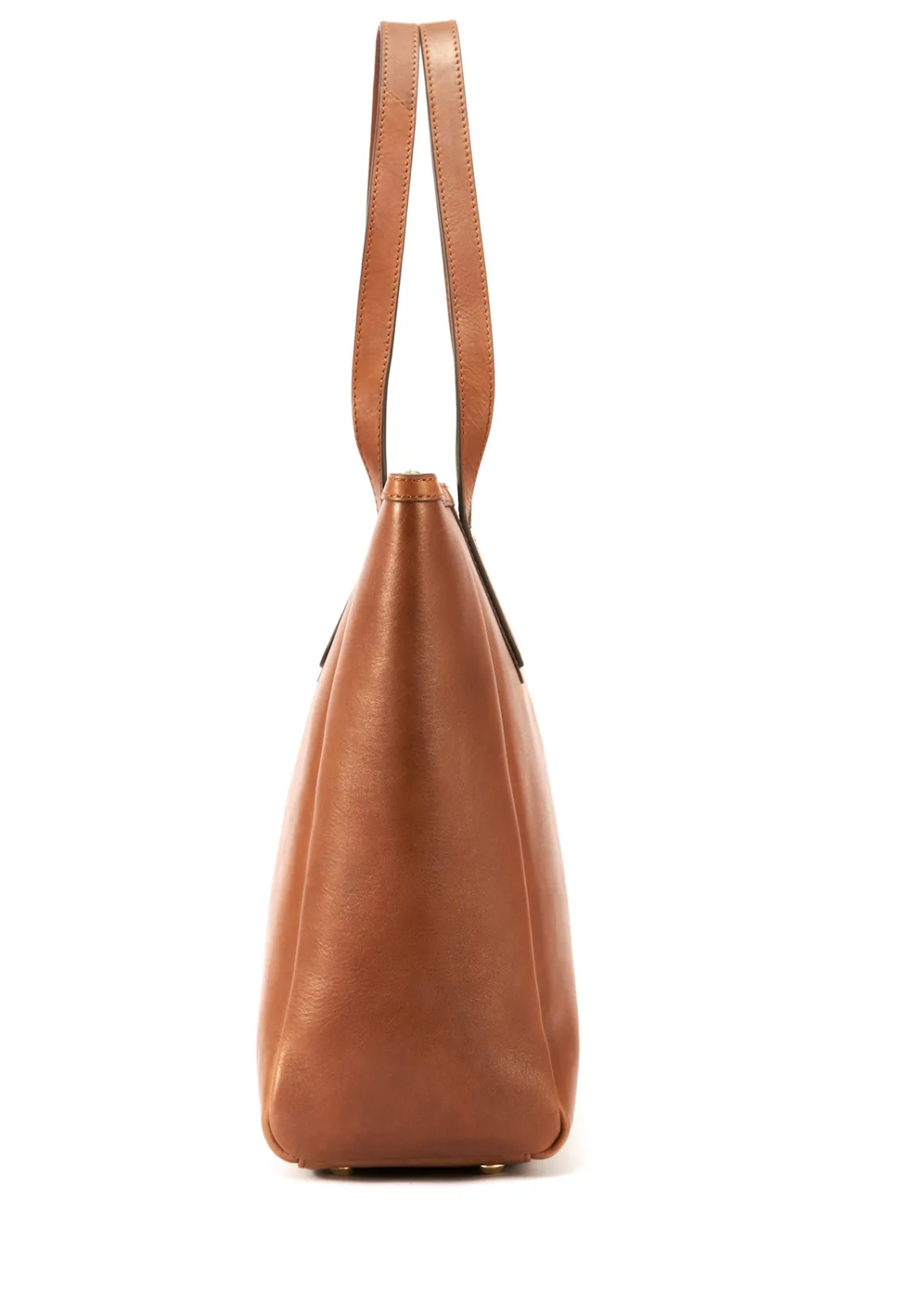 Brązowa skórzana torebka shopper