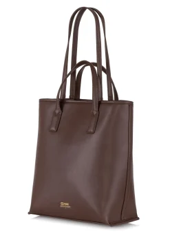 Brązowa torebka shopper damska