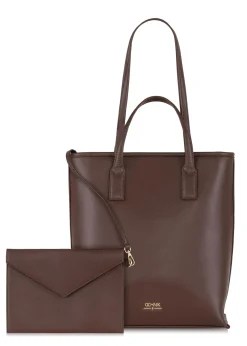 Brązowa torebka shopper damska