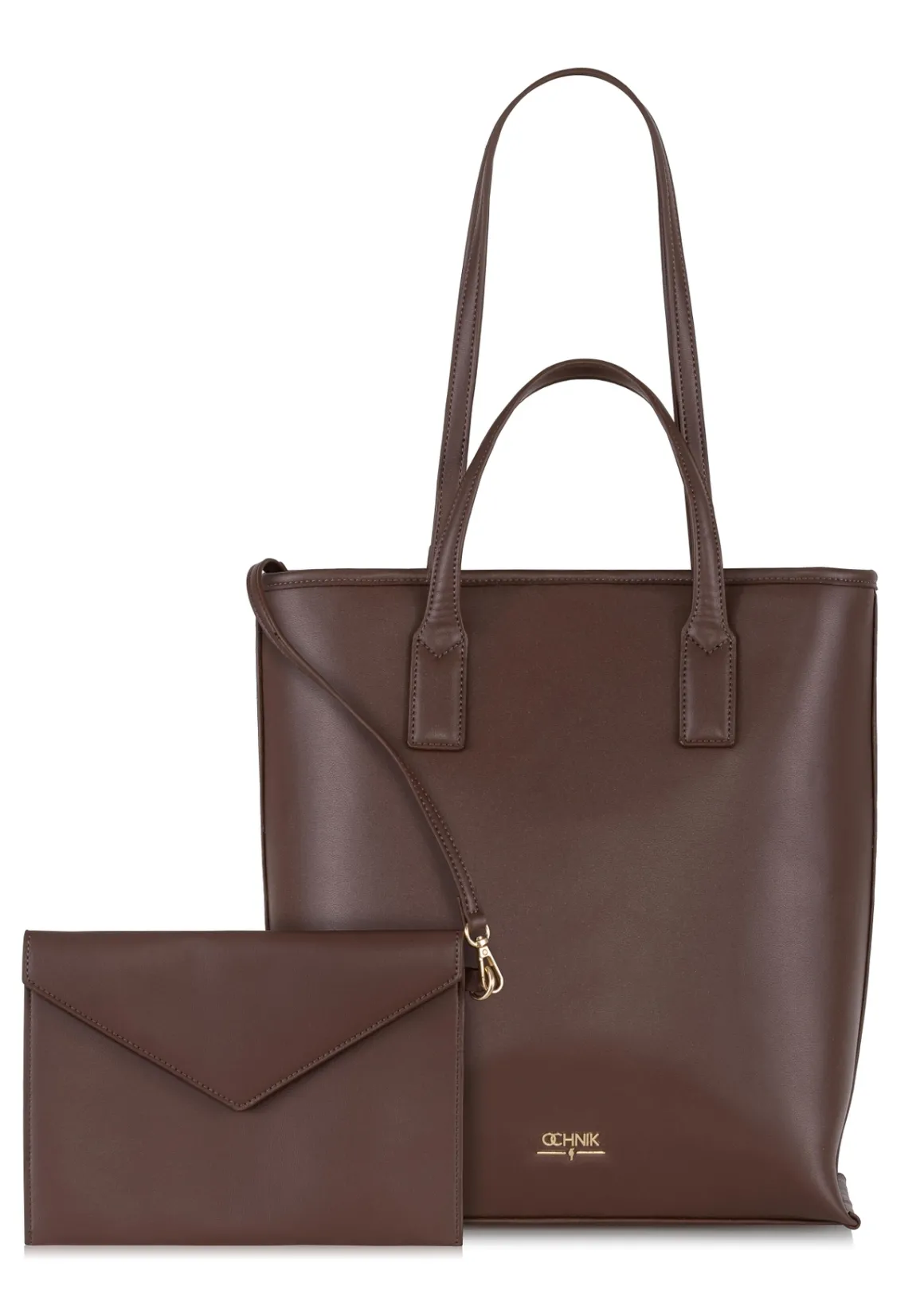 Brązowa torebka shopper damska