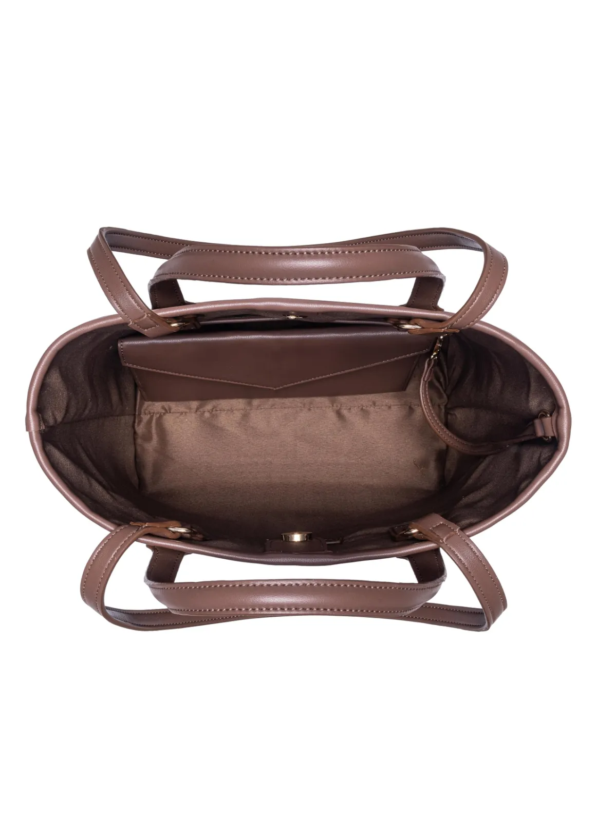Brązowa torebka shopper damska