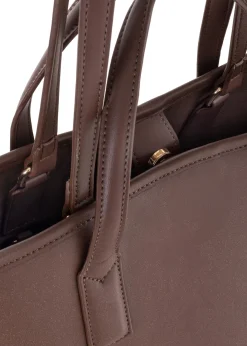 Brązowa torebka shopper damska