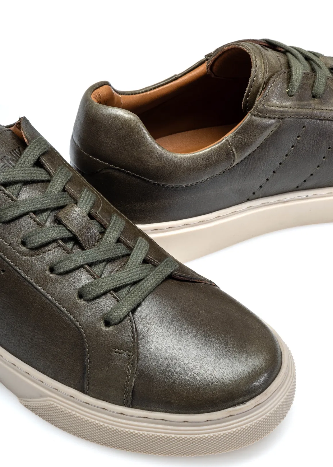Ciemnozielone buty męskie