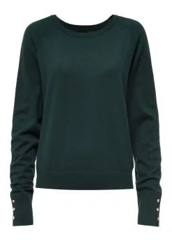 Ciemnozielony sweter damski