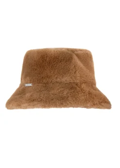 Czapka damska w kolorze camelowym