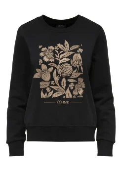 Czarna bluza damska z haftem