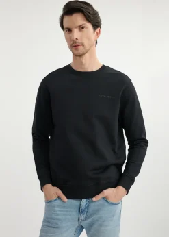 Czarna bluza męska bez kaptura