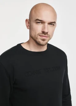 Czarna bluza męska bez kaptura