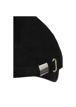 Czarna czapka z daszkiem z logo unisex