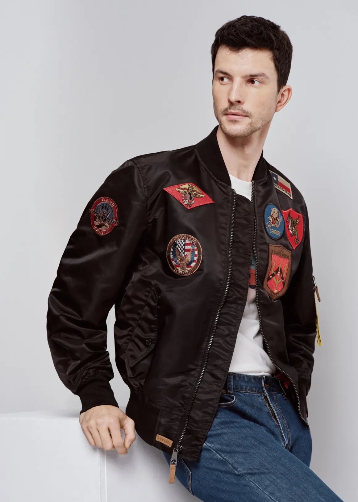 Czarna kurtka męska Top Gun