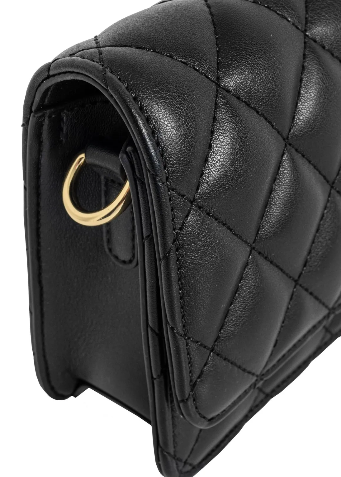 Czarna mała pikowana torebka damska