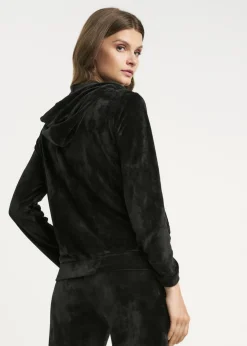 Czarna rozpinana bluza damska