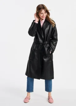 Czarna skórzana elegancka kurtka damska