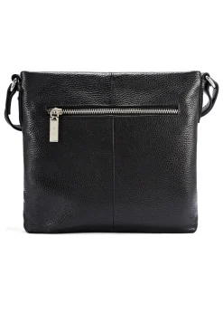 Czarna skórzana torebka damska