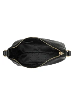 Czarna skórzana torebka damska w stylu hobo