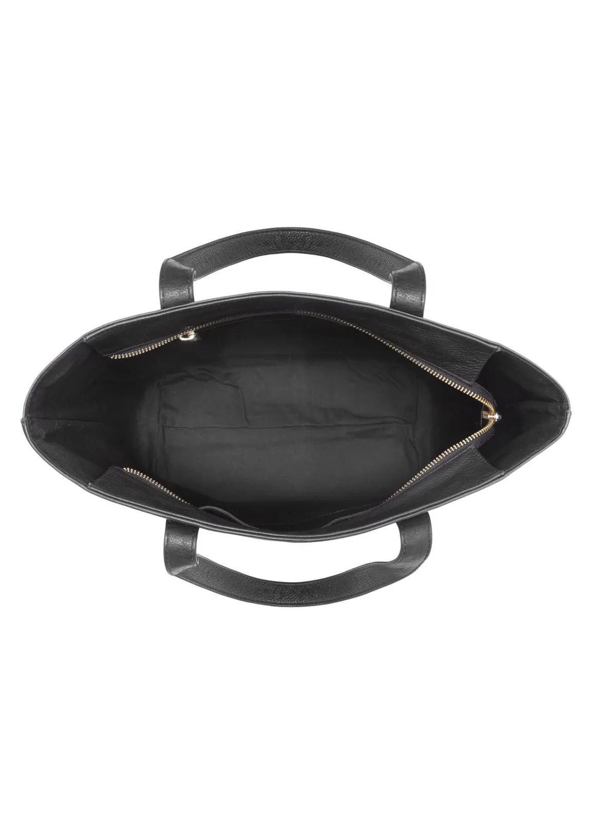 Czarna skórzana torebka shopper