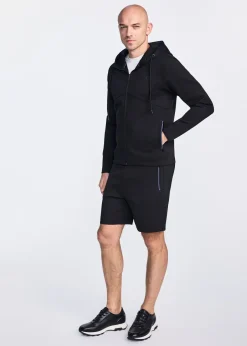 Czarna sportowa bluza męska z kapturem