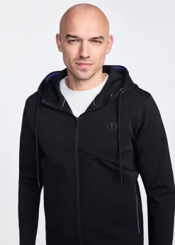 Czarna sportowa bluza męska z kapturem