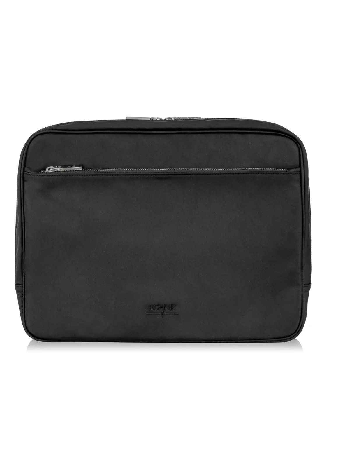 Czarna teczka damska z kieszenią na laptop