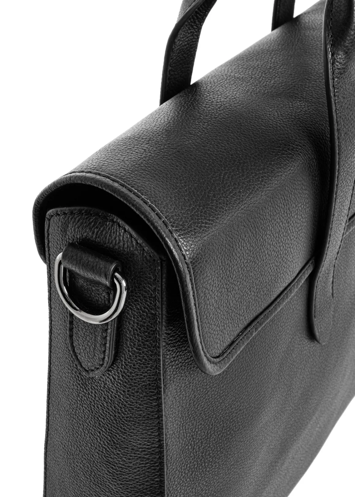 Czarna teczka męska skórzana
