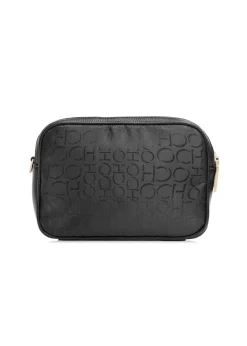 Czarna torebka damska z monogramem