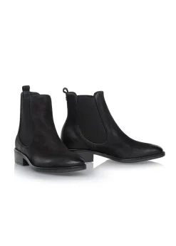 Czarne skórzane buty damskie