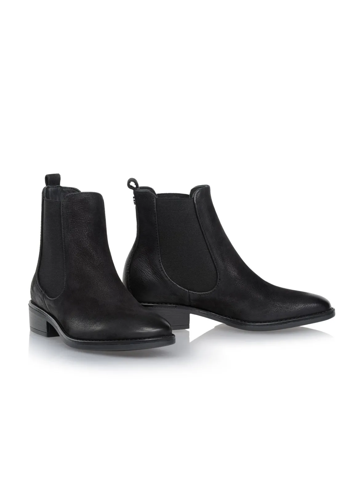 Czarne skórzane buty damskie