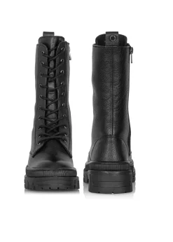 Czarne skórzane buty damskie