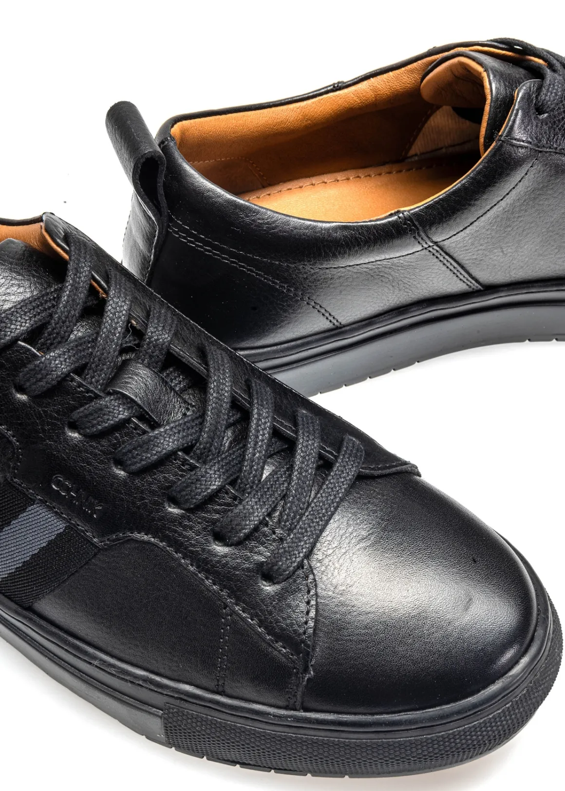 Czarne skórzane buty męskie