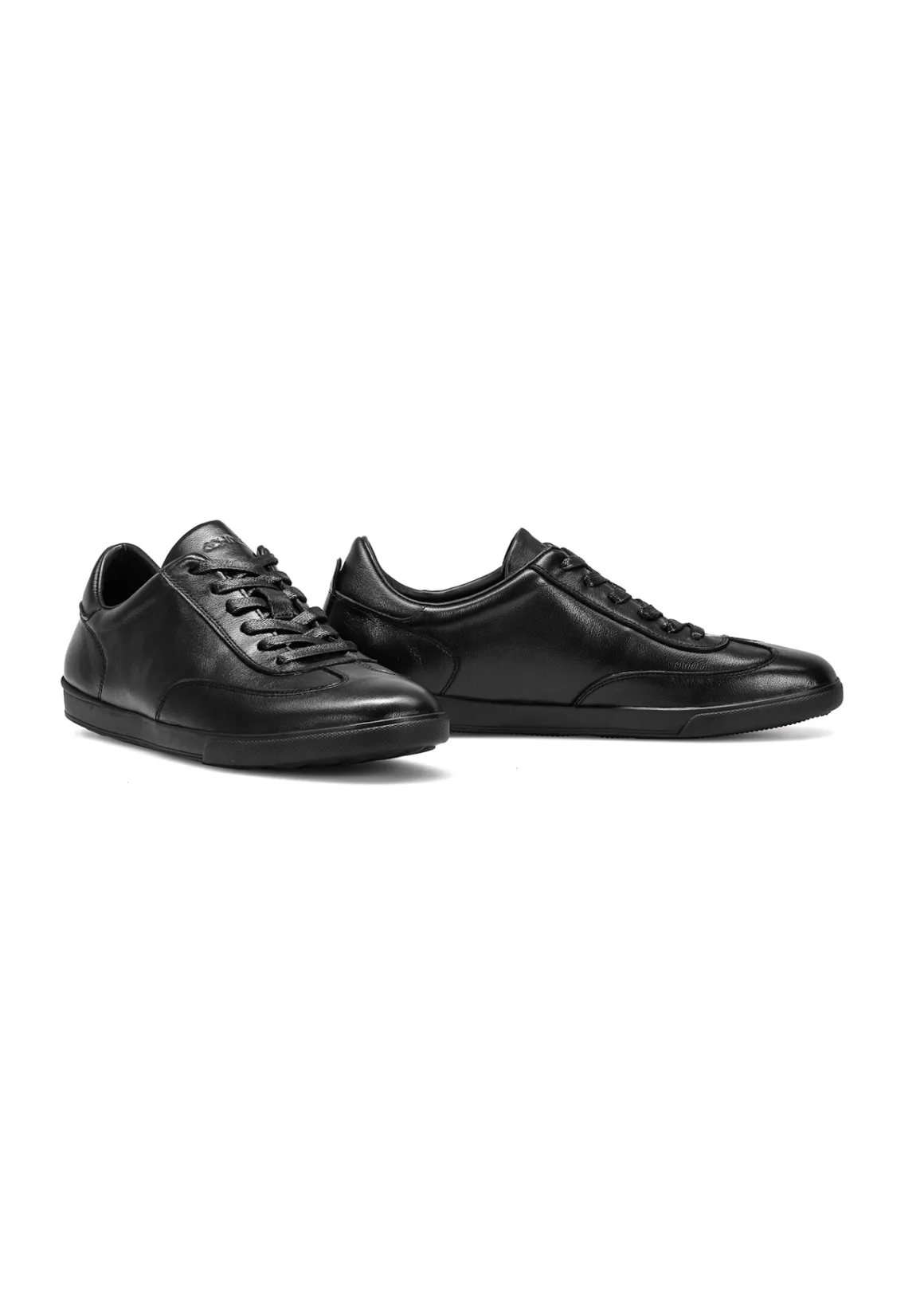 Czarne skórzane buty męskie