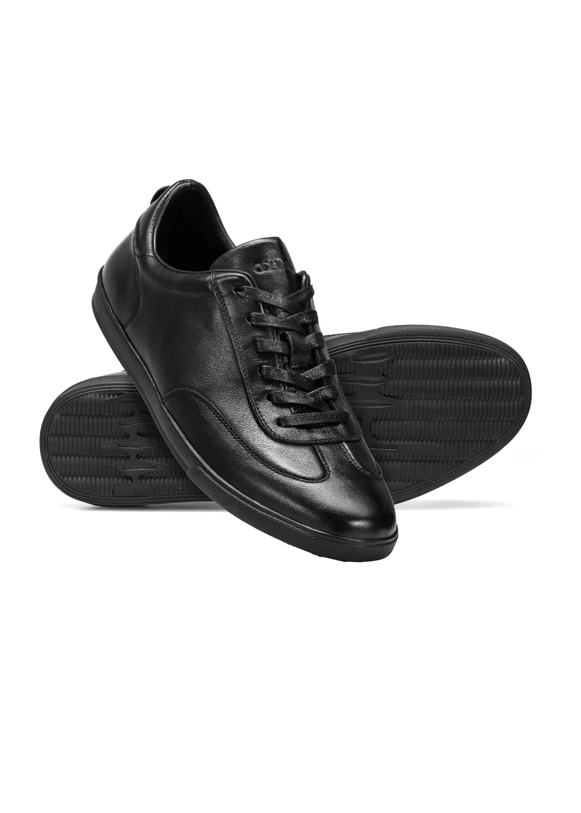 Czarne skórzane buty męskie